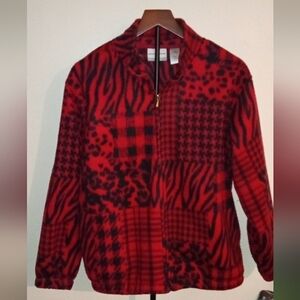 Super Soft Black and Red Teddy with Zipper Closure